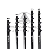 Sort udvidelig kulfiberstang